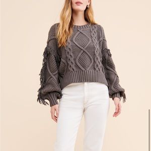 Jasper Fringe Sweater by line & dot